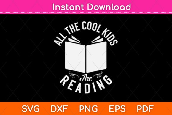 Cool Kids Reading SVG for Crafts & Graphics