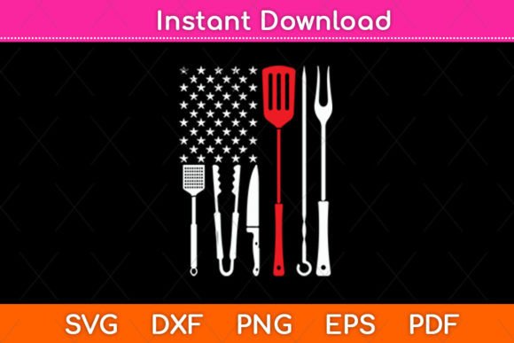 Funny Flag Grilling Graphics for Crafts