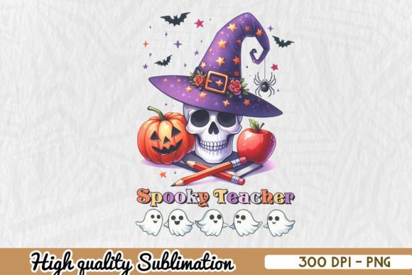 Halloween Fall Spooky Teacher PNG for Crafts & Graphics