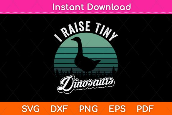 I Raise Tiny Dinosaurs Duck Vintage Graphics for Crafts