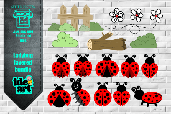 Ladybug Layered Bundle: Graphics for Crafts