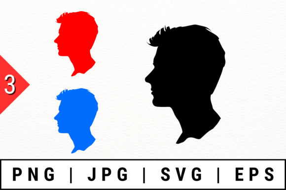 Male Silhouette Profile Vector: Graphics for Crafts