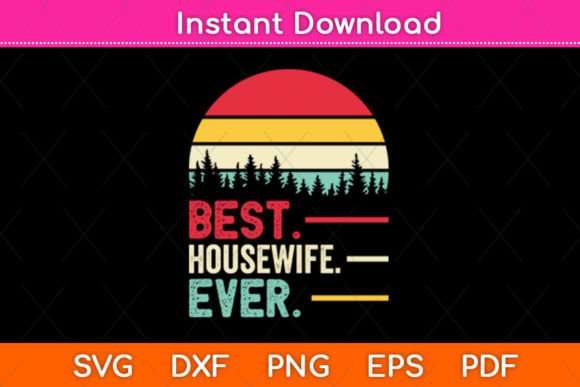 Retro Housewife Graphics for Crafts