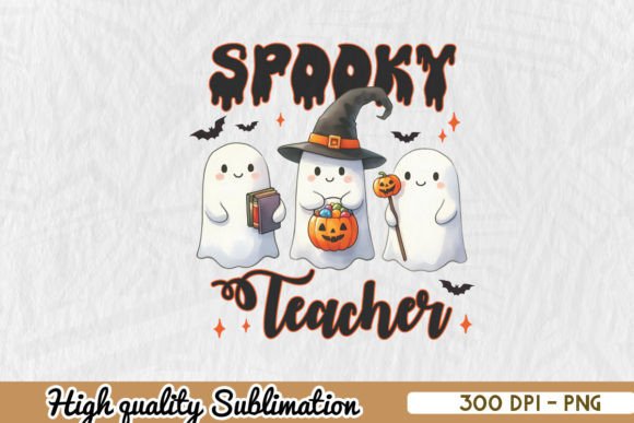Review: Spooky Boo Funny Halloween Teacher PNG for Embroidery