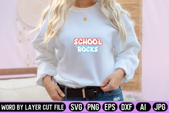 School Rocks Retro Design: Graphics for Crafts