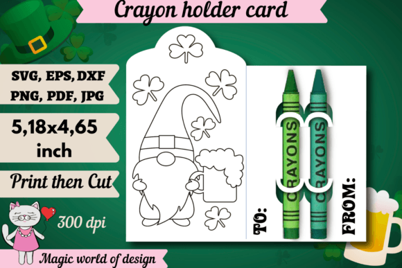 St Patrick Gnome Graphics for Crafts