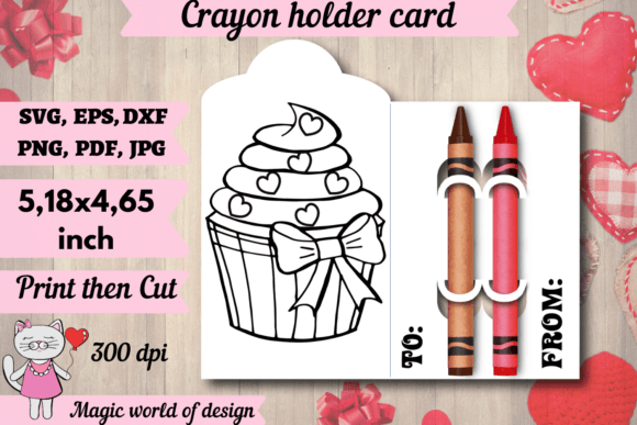 Valentine Cupcake Graphics for Crafts